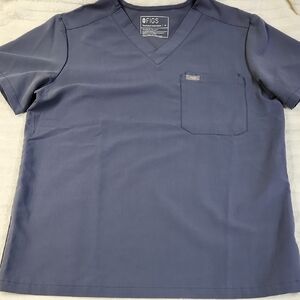 Figs Men's Leon Scrub Top, Space Navy, Medium